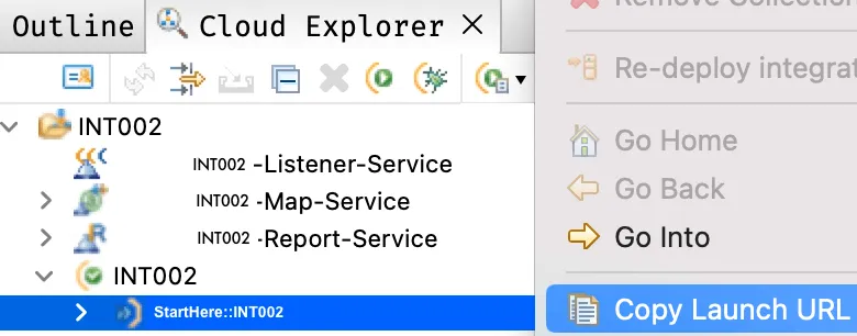 Copy the listener launch URL from Workday Studio